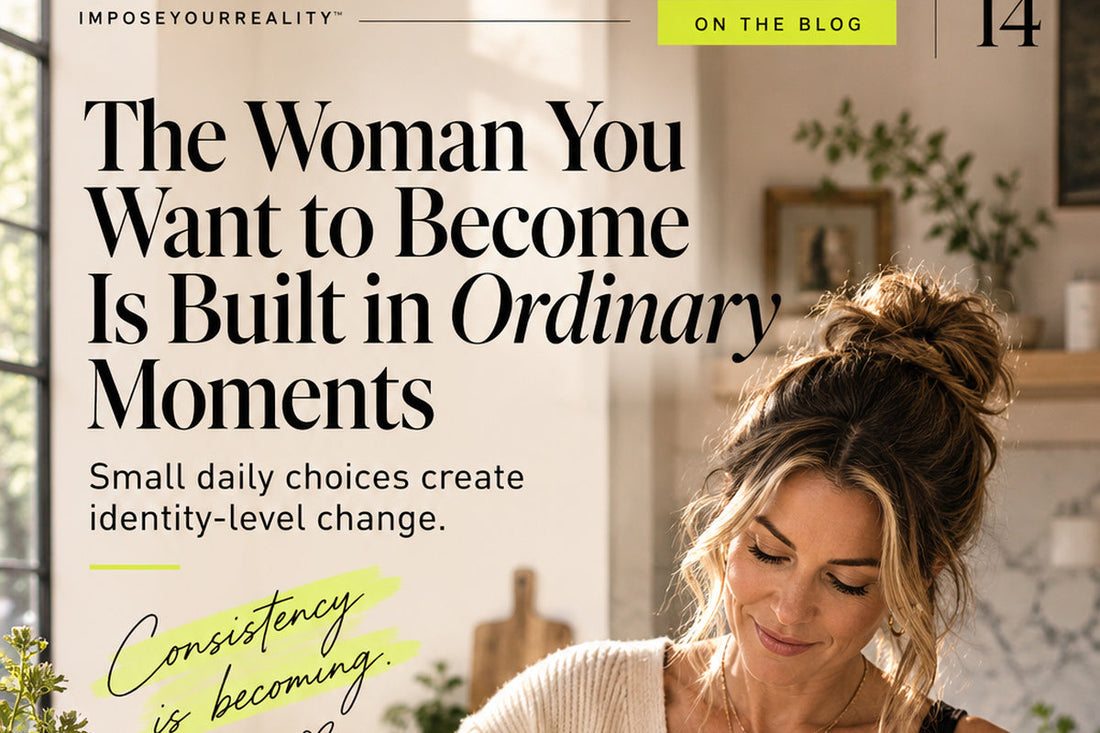 The Woman You Want to Become Is Built in Ordinary Moments — original ImposeYourReality editorial cover