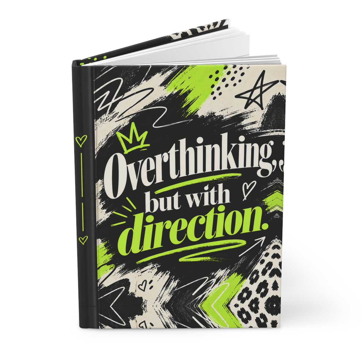 Overthinking but with Direction Hardcover Journal