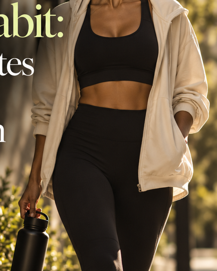 Move and Restore editorial fitness photo with woman walking